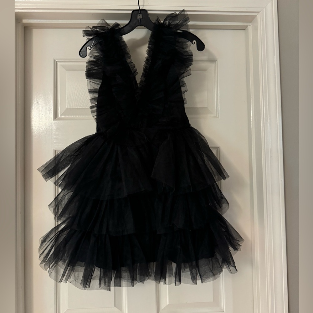 Black tulle dress. Worn once.